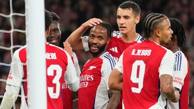 Raheem Sterling speelde de hele wedstrijd in het Arsenal-shirt